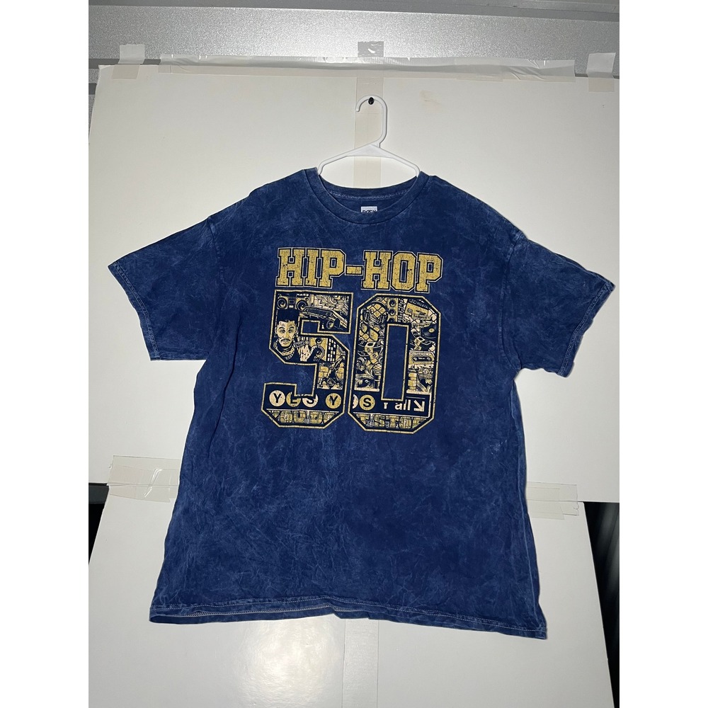 Rock The Bells Hip-Hop 50th Anniversary Graphic Tee Blue Mineral Wash XL